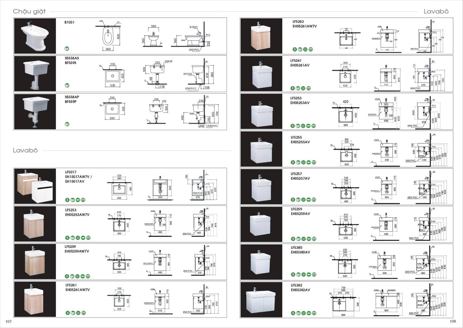 Thiết bị vệ sinh CAESAR Catalogue và Bảng giá mới nhất /Page 55